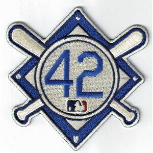 Jackie Robinson Day Baseball 4in Embroidered Iron / Sew-On Patch